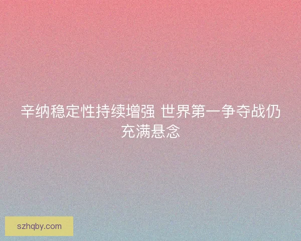辛纳稳定性持续增强 世界第一争夺战仍充满悬念